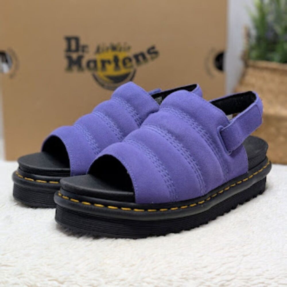 Dr. Martens Twilight Purple Kole Lightweight Suede Sandals Women's 9 UK 7 NIB